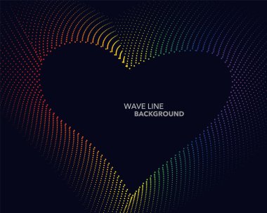 Zarif soyut vektör spektrum gökkuşağı degrade dalga noktalı çizgi 