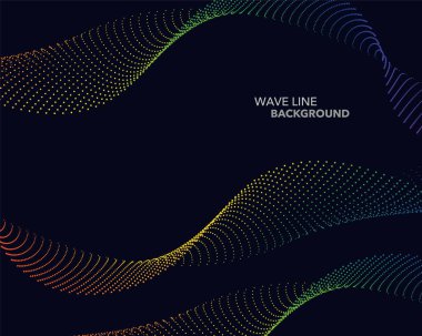 Zarif soyut vektör spektrum gökkuşağı degrade dalga noktalı çizgi 