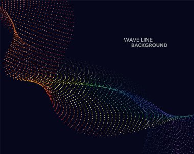 Zarif soyut vektör spektrum gökkuşağı degrade dalga noktalı çizgi 