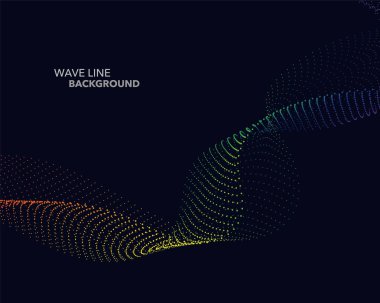 Zarif soyut vektör spektrum gökkuşağı degrade dalga noktalı çizgi 