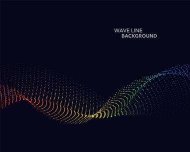 Zarif soyut vektör spektrum gökkuşağı degrade dalga noktalı çizgi 