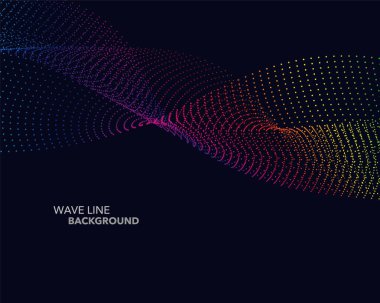 Zarif soyut vektör spektrum gökkuşağı degrade dalga noktalı çizgi 