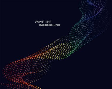 Zarif soyut vektör spektrum gökkuşağı degrade dalga noktalı çizgi 