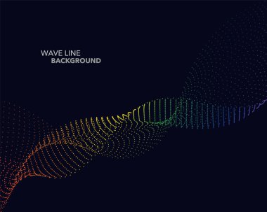 Zarif soyut vektör spektrum gökkuşağı degrade dalga noktalı çizgi 