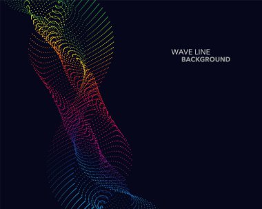 Zarif soyut vektör spektrum gökkuşağı degrade dalga noktalı çizgi 