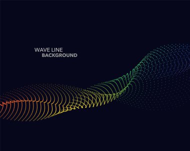 Zarif soyut vektör spektrum gökkuşağı degrade dalga noktalı çizgi 