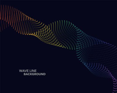 Zarif soyut vektör spektrum gökkuşağı degrade dalga noktalı çizgi 