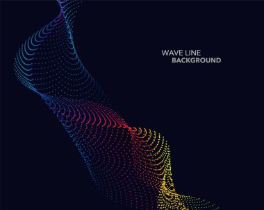 Zarif soyut vektör spektrum gökkuşağı degrade dalga noktalı çizgi 