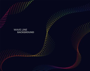 Zarif soyut vektör spektrum gökkuşağı degrade dalga noktalı çizgi 