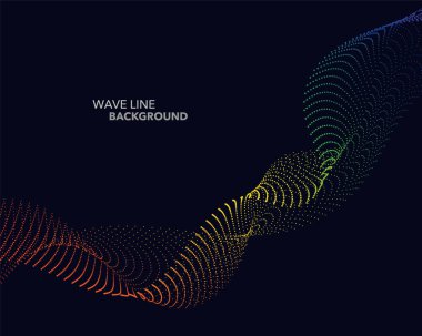 Zarif soyut vektör spektrum gökkuşağı degrade dalga noktalı çizgi 