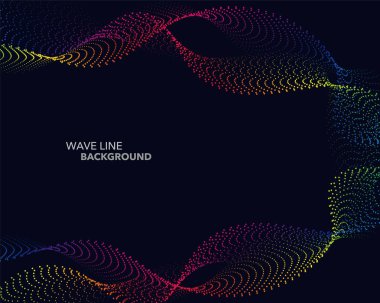 Zarif soyut vektör spektrum gökkuşağı degrade dalga noktalı çizgi 