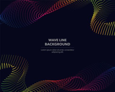 Zarif soyut vektör spektrum gökkuşağı degrade dalga noktalı çizgi 