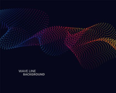 Zarif soyut vektör spektrum gökkuşağı degrade dalga noktalı çizgi 