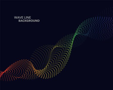 Zarif soyut vektör spektrum gökkuşağı degrade dalga noktalı çizgi 