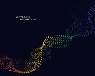 Zarif soyut vektör spektrum gökkuşağı degrade dalga noktalı çizgi 