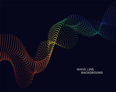 Zarif soyut vektör spektrum gökkuşağı degrade dalga noktalı çizgi 