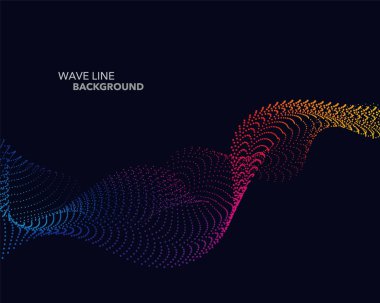 Zarif soyut vektör spektrum gökkuşağı degrade dalga noktalı çizgi 