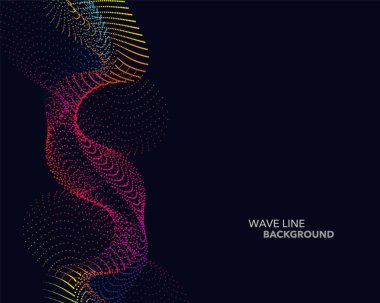 Zarif soyut vektör spektrum gökkuşağı degrade dalga noktalı çizgi 