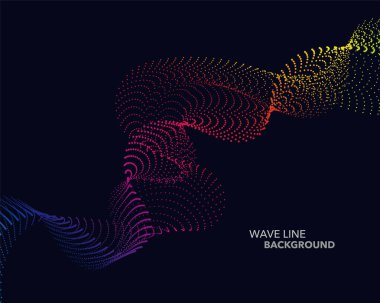 Zarif soyut vektör spektrum gökkuşağı degrade dalga noktalı çizgi 