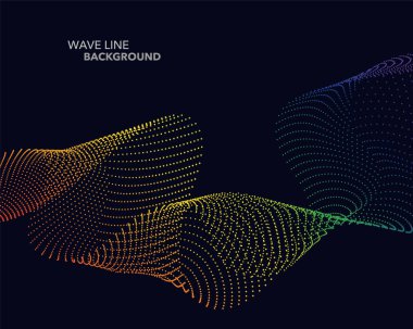 Zarif soyut vektör spektrum gökkuşağı degrade dalga noktalı çizgi 