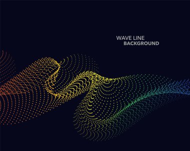 Zarif soyut vektör spektrum gökkuşağı degrade dalga noktalı çizgi 