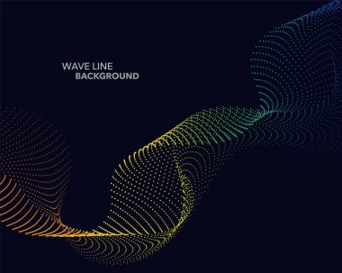 Zarif soyut vektör spektrum gökkuşağı degrade dalga noktalı çizgi 