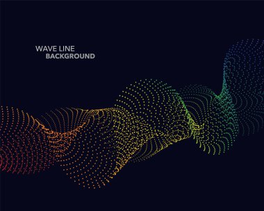 Zarif soyut vektör spektrum gökkuşağı degrade dalga noktalı çizgi 