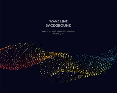 Zarif soyut vektör spektrum gökkuşağı degrade dalga noktalı çizgi 