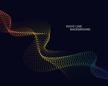 Zarif soyut vektör spektrum gökkuşağı degrade dalga noktalı çizgi 