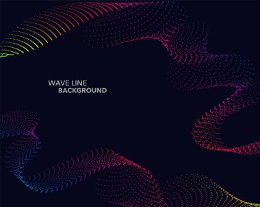 Zarif soyut vektör spektrum gökkuşağı degrade dalga noktalı çizgi 