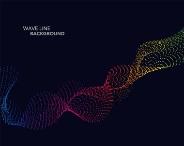 Zarif soyut vektör spektrum gökkuşağı degrade dalga noktalı çizgi 