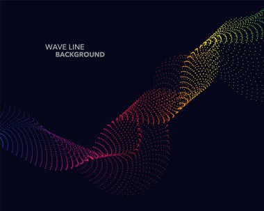 Zarif soyut vektör spektrum gökkuşağı degrade dalga noktalı çizgi 