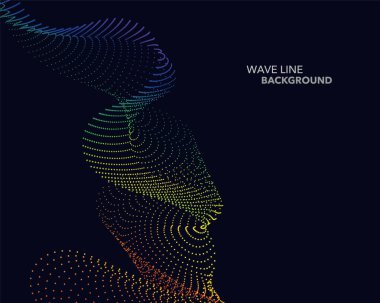 Zarif soyut vektör spektrum gökkuşağı degrade dalga noktalı çizgi 