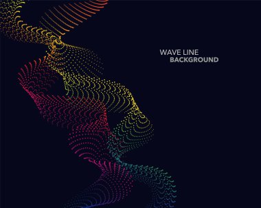 Zarif soyut vektör spektrum gökkuşağı degrade dalga noktalı çizgi 