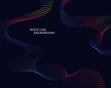 Zarif soyut vektör spektrum gökkuşağı degrade dalga noktalı çizgi 