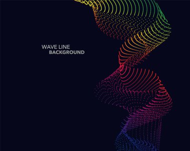 Zarif soyut vektör spektrum gökkuşağı degrade dalga noktalı çizgi 