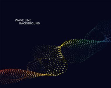 Zarif soyut vektör spektrum gökkuşağı degrade dalga noktalı çizgi 