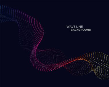 Zarif soyut vektör spektrum gökkuşağı degrade dalga noktalı çizgi 