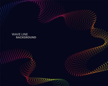 Zarif soyut vektör spektrum gökkuşağı degrade dalga noktalı çizgi 