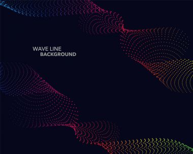 Zarif soyut vektör spektrum gökkuşağı degrade dalga noktalı çizgi 