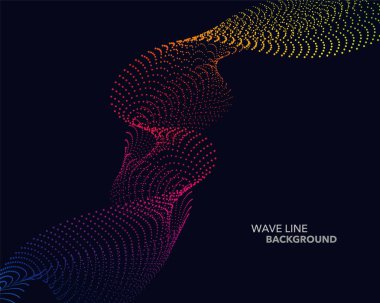 Zarif soyut vektör spektrum gökkuşağı degrade dalga noktalı çizgi 