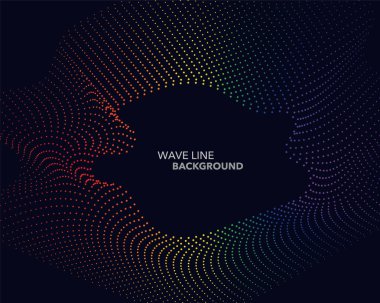 Zarif soyut vektör spektrum gökkuşağı degrade dalga noktalı çizgi 