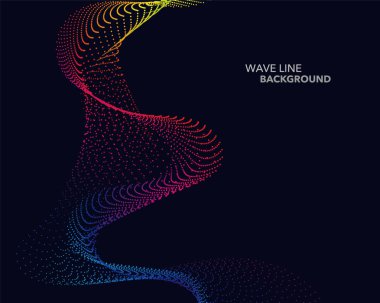 Zarif soyut vektör spektrum gökkuşağı degrade dalga noktalı çizgi 