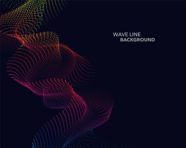 Zarif soyut vektör spektrum gökkuşağı degrade dalga noktalı çizgi 