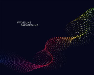 Zarif soyut vektör spektrum gökkuşağı degrade dalga noktalı çizgi 