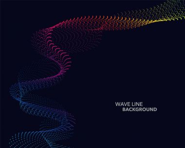 Zarif soyut vektör spektrum gökkuşağı degrade dalga noktalı çizgi 