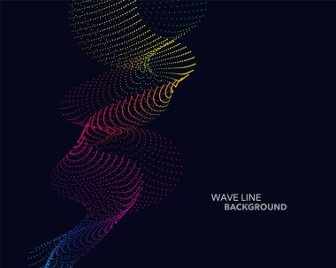 Zarif soyut vektör spektrum gökkuşağı degrade dalga noktalı çizgi 