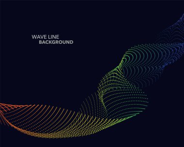 Zarif soyut vektör spektrum gökkuşağı degrade dalga noktalı çizgi 