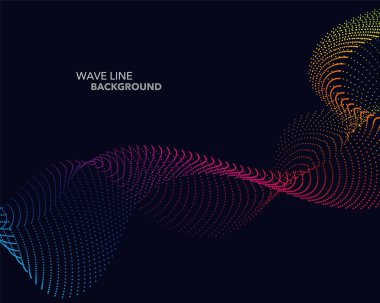 Zarif soyut vektör spektrum gökkuşağı degrade dalga noktalı çizgi 