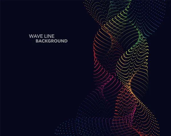 Zarif soyut vektör spektrum gökkuşağı degrade dalga noktalı çizgi 